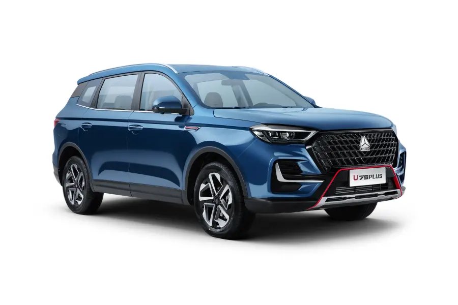 SINOTRUK VGV V75 Plus SUV front 45 degree blue studio view