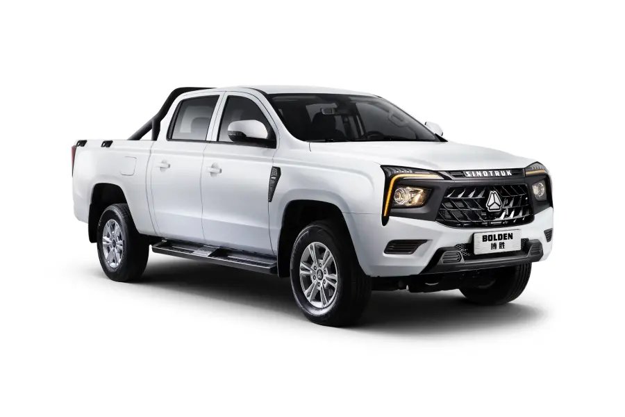 SINOTRUK BOLDEN S6 pickup truck front 45 degree white studio view