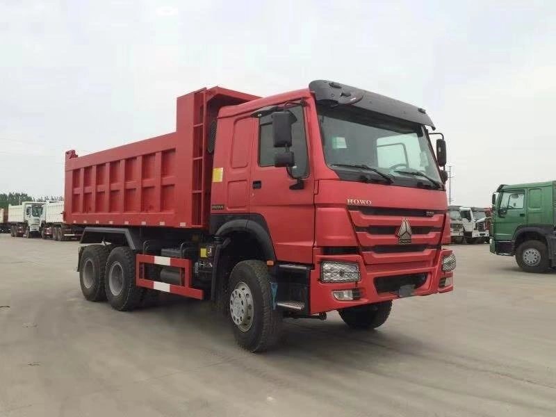 Low-angle rear view of HOWO 6×4 Dump Truck, showing heavy-duty dual axle structure