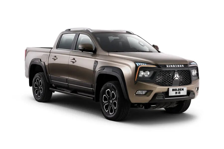 SINOTRUK BOLDEN S7 pickup truck front 45 degree bronze studio view