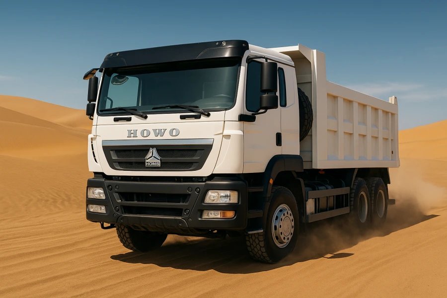 SINOTRUK HOWO trucks operating on Mauritania desert routes and port logistics corridors